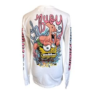 Divided by H&M Sponge Bob & Patrick Long Sleeve White Graphic Tshirt, XS, Trendy